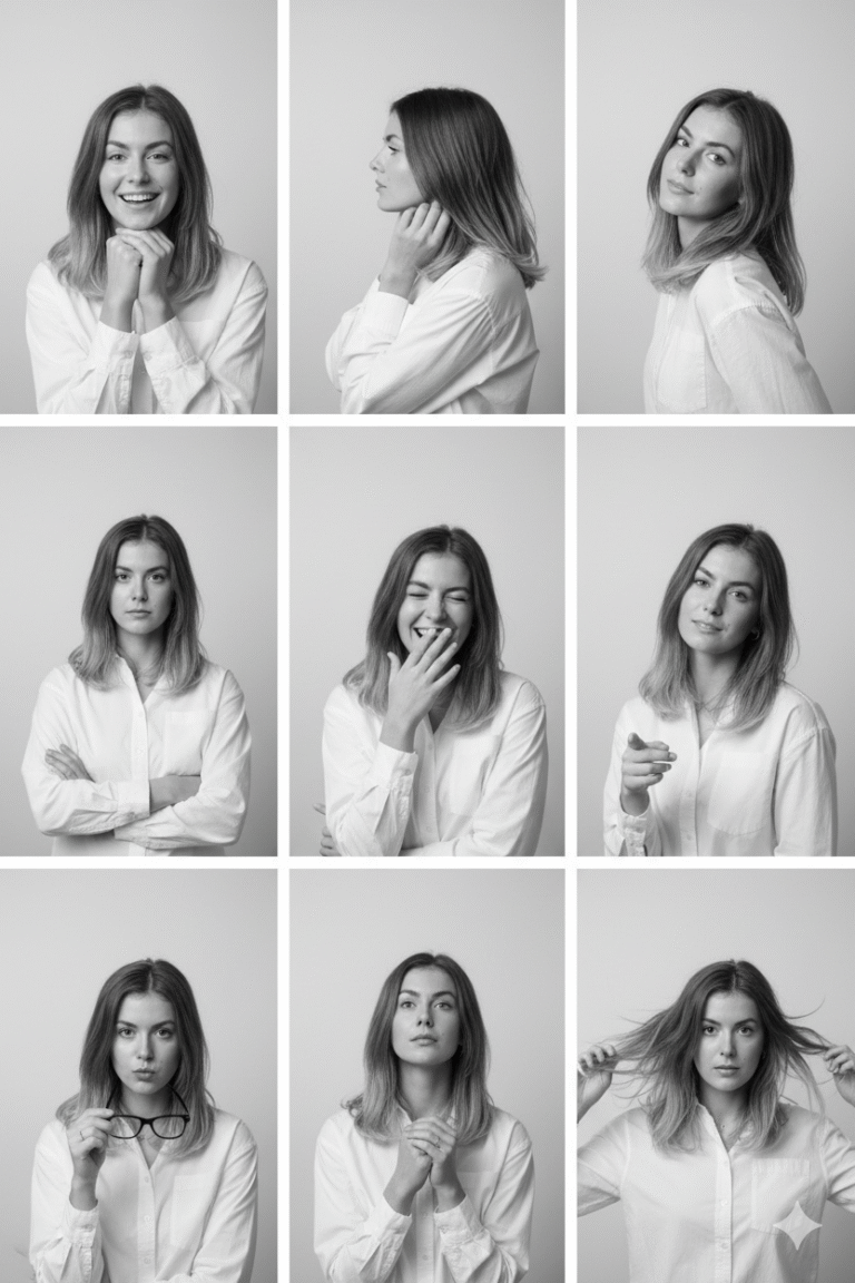 3×3 Photo Grid Pose