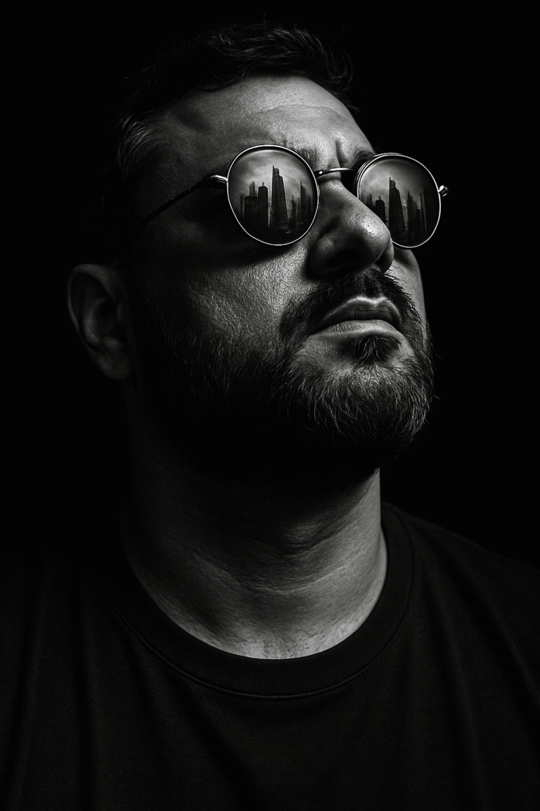 Urban Reflection in Dramatic Light