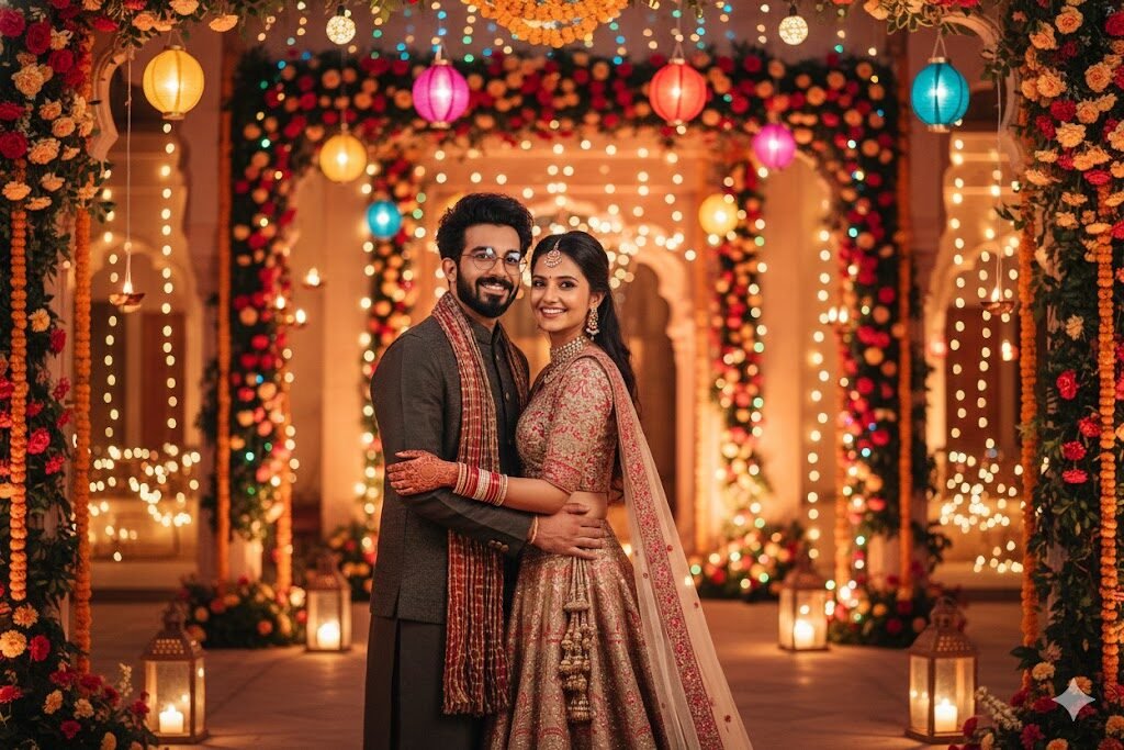 7. Traditional Indian Festival Love (Diwali / Mehndi)