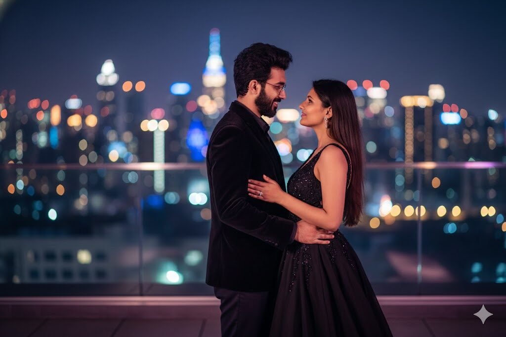 Night City Rooftop Romance (Luxury Lifestyle)